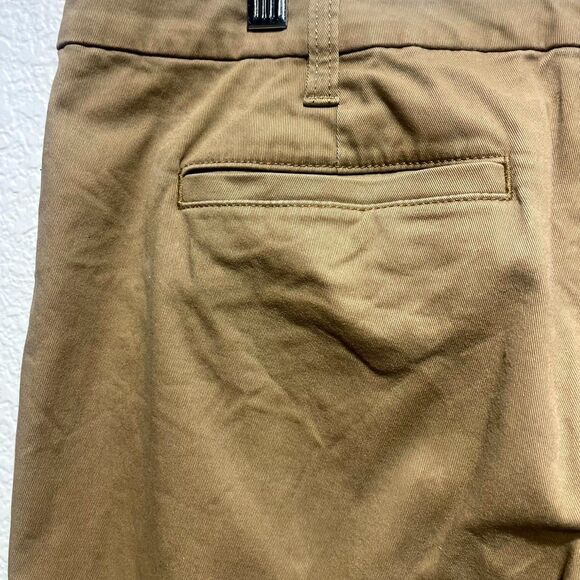 J. Crew Girlfriend Chino Pants Womens 14 Brown Cotton Stretch High Rise Tapered - Picture 14 of 16
